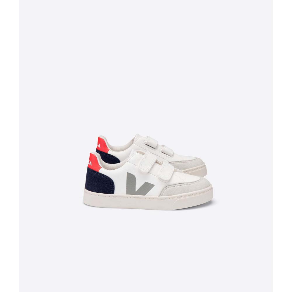 Veja V-12 CHROMEFREE Tornacipő Gyerek White/Black | HU 886AHK